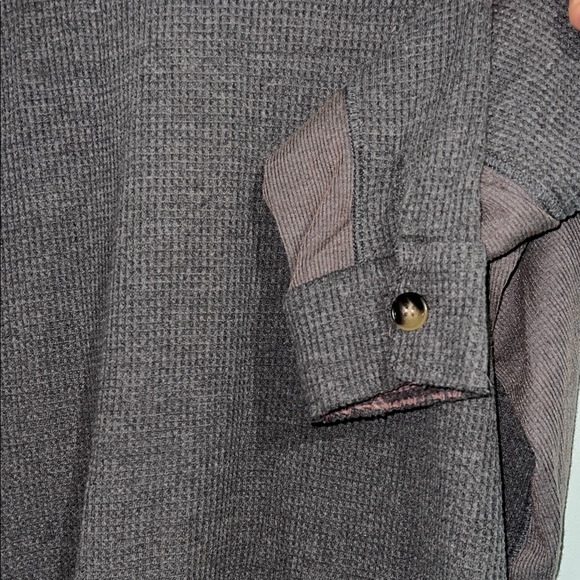 Urban Daisy Boutique Shacket Slouchy Oversized NWT Grunge Western Waffle Momcore - Picture 6 of 7